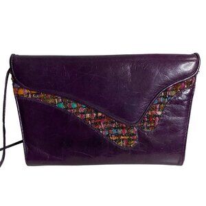 Stuart Weitzman Vintage Plum Tweed Handbag